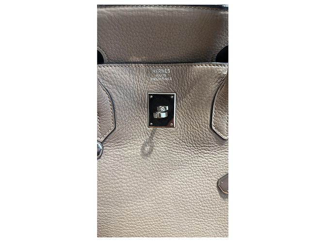 Hermès Birkin 40 Taurillon Clemence Pelle Grigia Grigio - vista 8