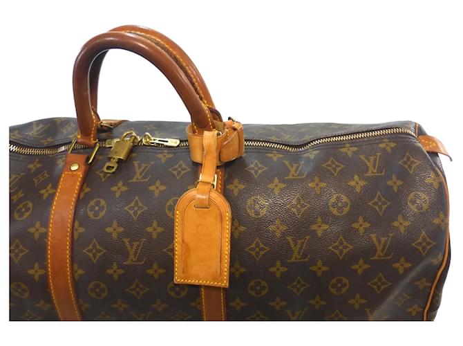 Louis Vuitton Keepall 60 Monogramma - MI0921 Marrone - vista 3