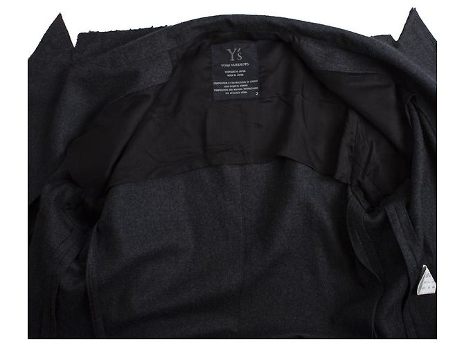 Yohji Yamamoto, Maxi trench gris - vista 6