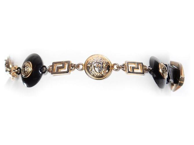 Gianni Versace, Medusa-Kettengürtel Schwarz - Ansicht 8