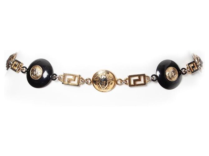 Gianni Versace, Medusa-Kettengürtel Schwarz - Ansicht 9