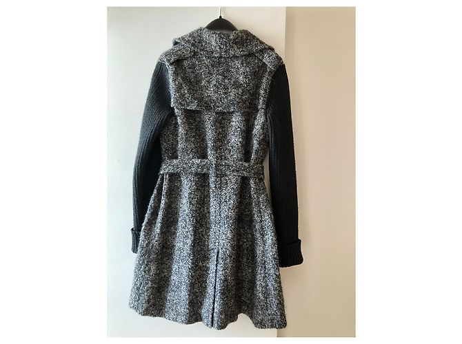 Abrigo Burberry de lana gris - vista 2