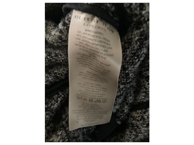 Abrigo Burberry de lana gris - vista 4