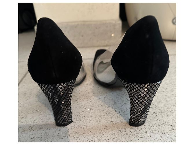 Autre Marque Azure Cannes Pumps Schwarz Leder - Ansicht 3