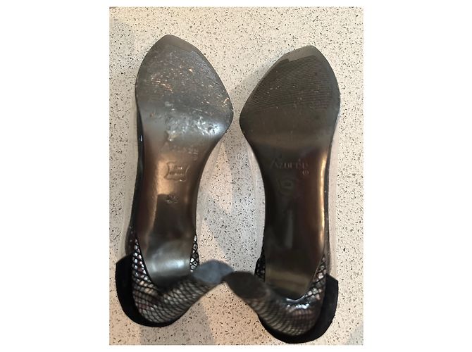 Autre Marque Azure Cannes Pumps Schwarz Leder - Ansicht 4