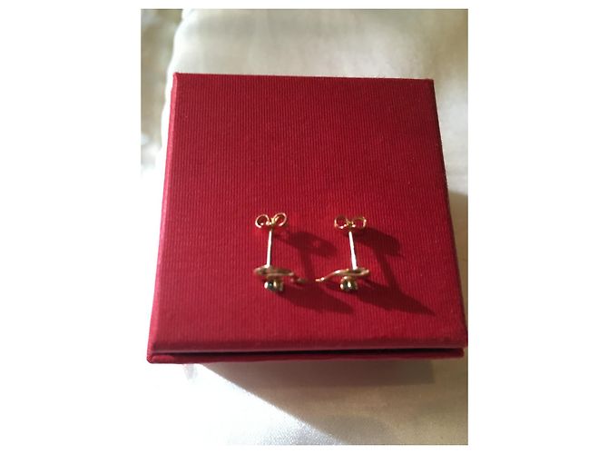 Vintage Gelbgoldene Delfin-Ohrringe - Ansicht 6