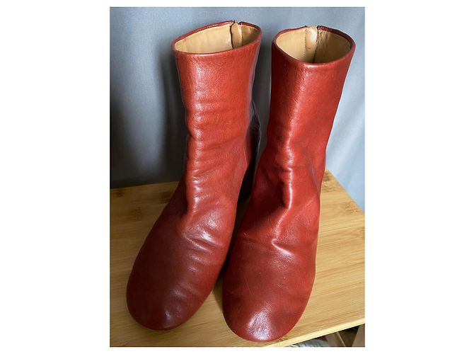 Botines de piel de Maison Martin Margiela Coral - vista 2
