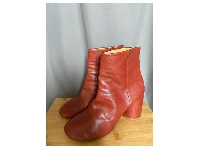 Botines de piel de Maison Martin Margiela Coral - vista 3