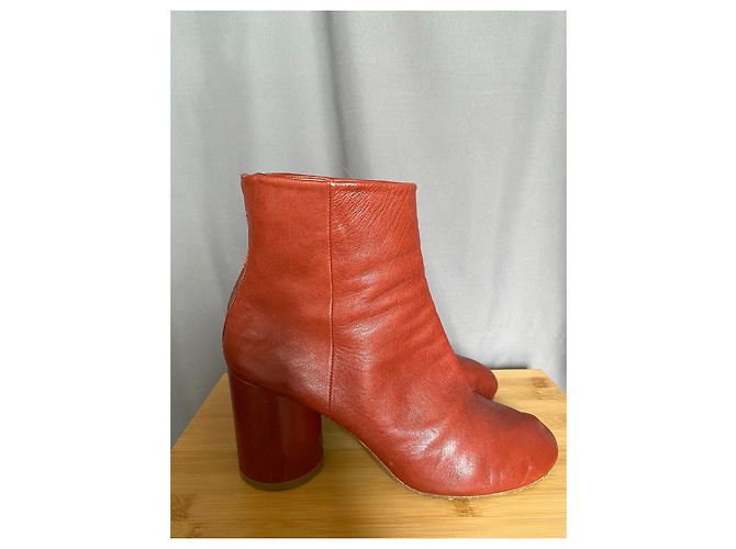 Botines de piel de Maison Martin Margiela Coral - vista 4
