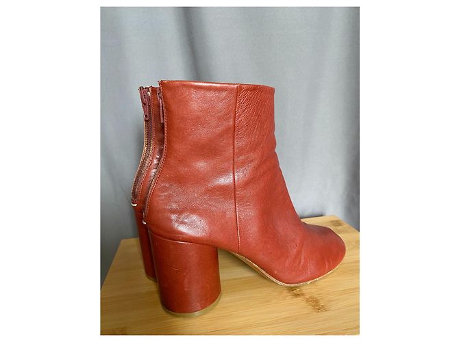 Botines de piel de Maison Martin Margiela Coral - vista 6