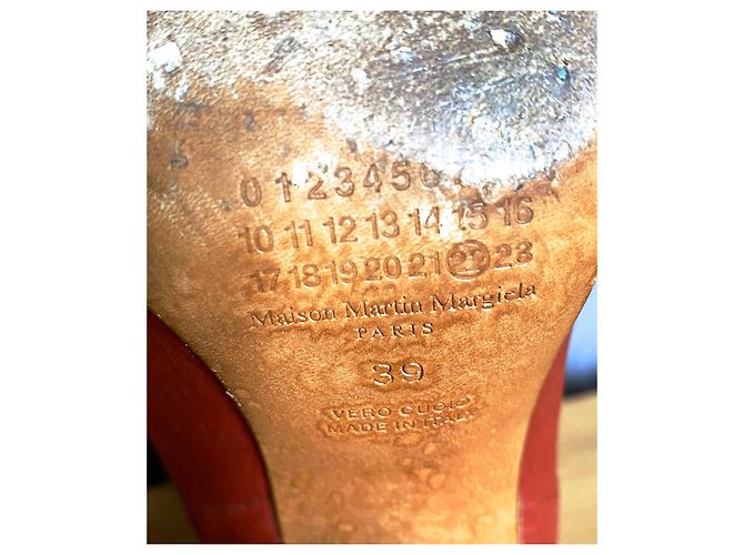 Botines de piel de Maison Martin Margiela Coral - vista 9
