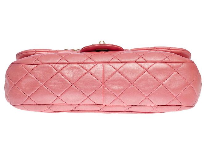 Sac CHANEL Timeless/Classique en Cuir Rose - 101323 - vue 10