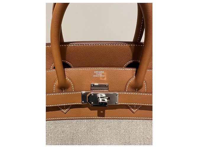 Haut à courroies Hermès Hermes Birkin Haut a Courroies 40 oro Cammello - vista 3