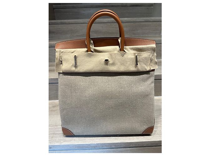 Haut à courroies Hermès Hermes Birkin Haut a Courroies 40 oro Cammello - vista 4