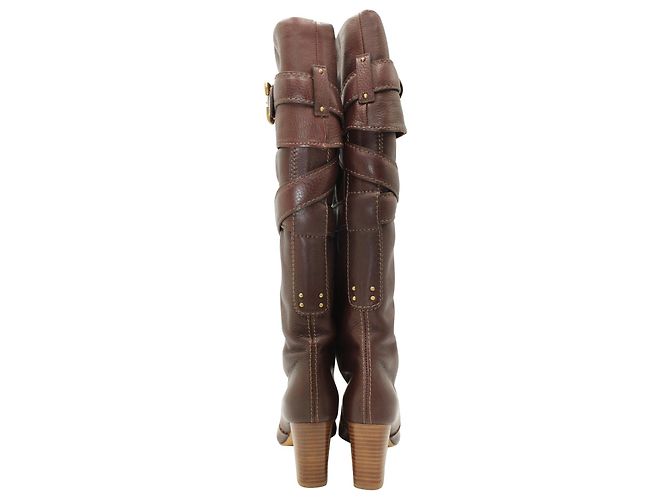 Chloé Botas Chloe Paddington em couro marrom - vista 4