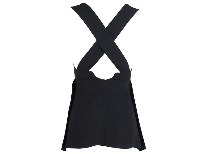 Stella Mc Cartney Stella McCartney Top con espalda cruzada en viscosa negra Negro - vista 2