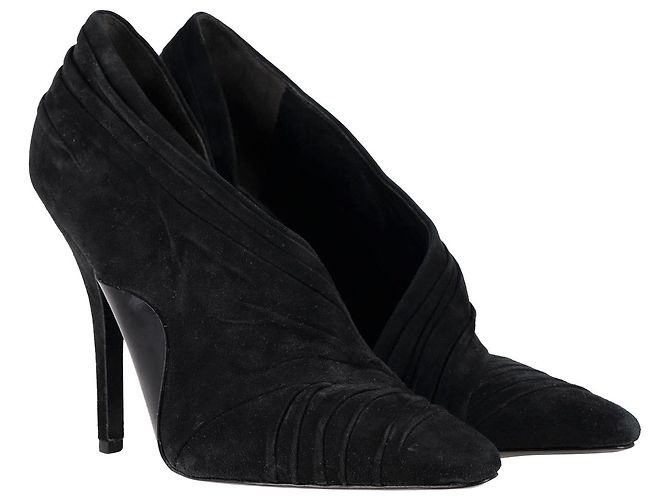 Décolleté da sfilata Alexander Wang Marcelia in pelle scamosciata nera Nero - vista 2