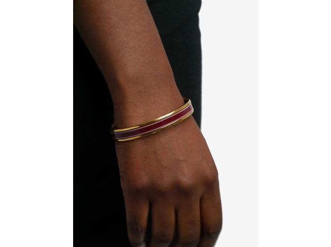 Hermès Bracciale rigido stampato rosso - vista 2
