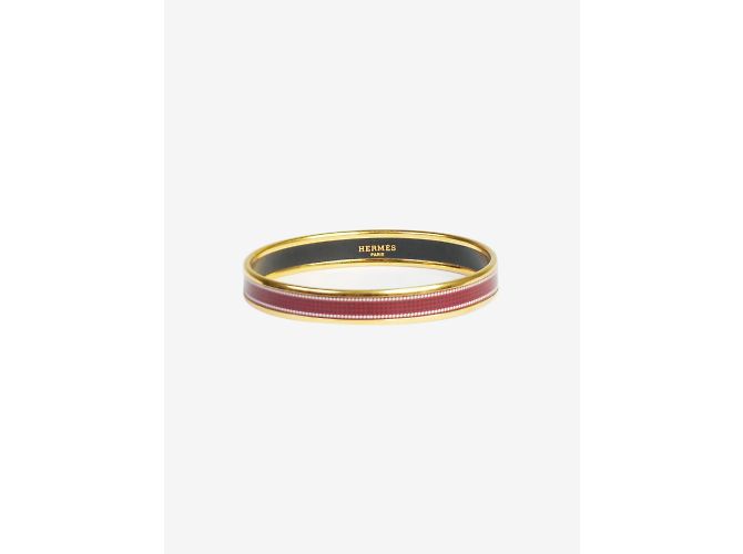 Hermès Bracciale rigido stampato rosso - vista 4