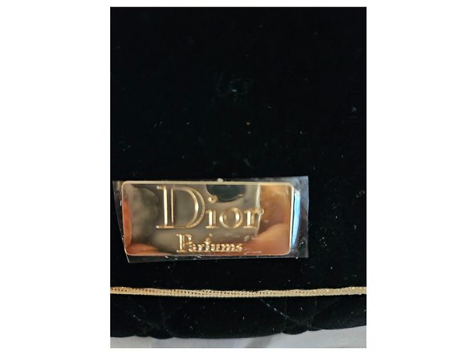 Clutch Christian Dior in velluto nero - vista 10
