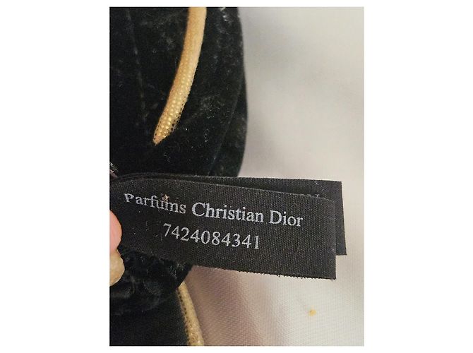 Clutch Christian Dior in velluto nero - vista 8