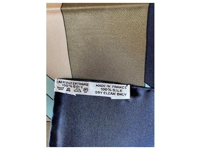 Bufanda Hermès “Perspectiva” Azul marino - vista 4