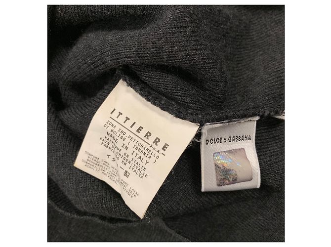 Jersey D&G gris oscuro de lana Gris antracita - vista 4