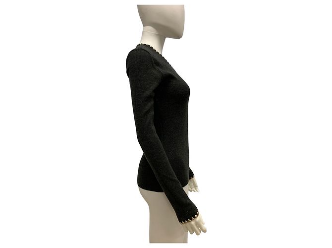 Jersey D&G gris oscuro de lana Gris antracita - vista 9