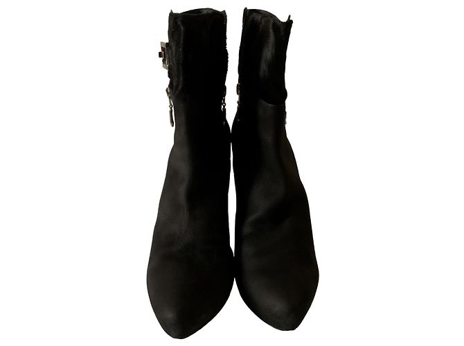 Cesare Paciotti Stivaletti in camoscio nero - vista 2