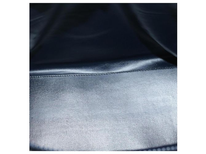 Céline CELINE Borsa a mano in tela macadam con carrozza per cavalli Navy Auth 49448 - vista 10