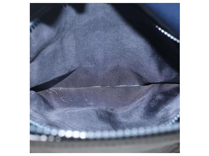 Céline CELINE Borsa a mano in tela macadam con carrozza per cavalli Navy Auth 49448 - vista 11