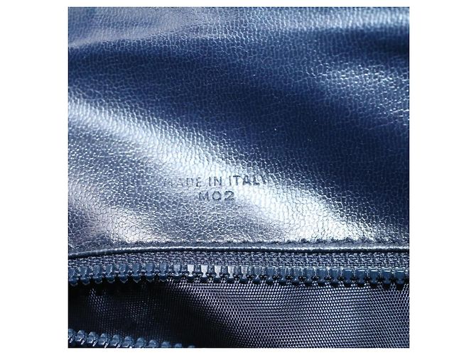 Céline CELINE Borsa a mano in tela macadam con carrozza per cavalli Navy Auth 49448 - vista 12