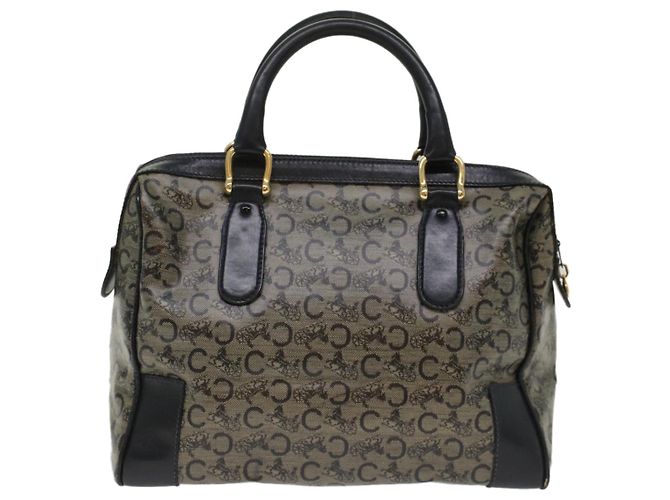 Céline CELINE Borsa a mano in tela macadam con carrozza per cavalli Navy Auth 49448 - vista 2