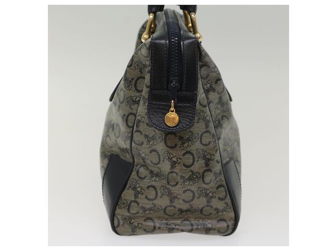 Céline CELINE Borsa a mano in tela macadam con carrozza per cavalli Navy Auth 49448 - vista 4