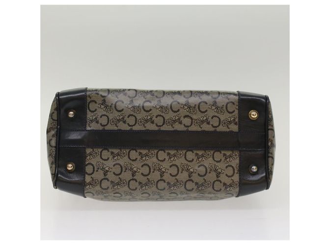 Céline CELINE Borsa a mano in tela macadam con carrozza per cavalli Navy Auth 49448 - vista 5