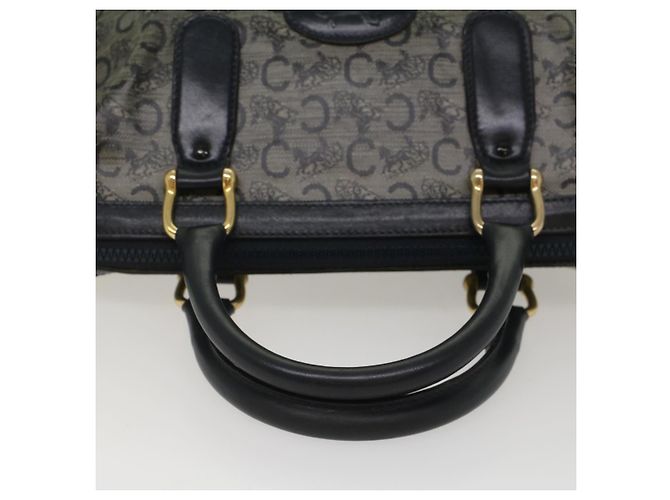Céline CELINE Borsa a mano in tela macadam con carrozza per cavalli Navy Auth 49448 - vista 8