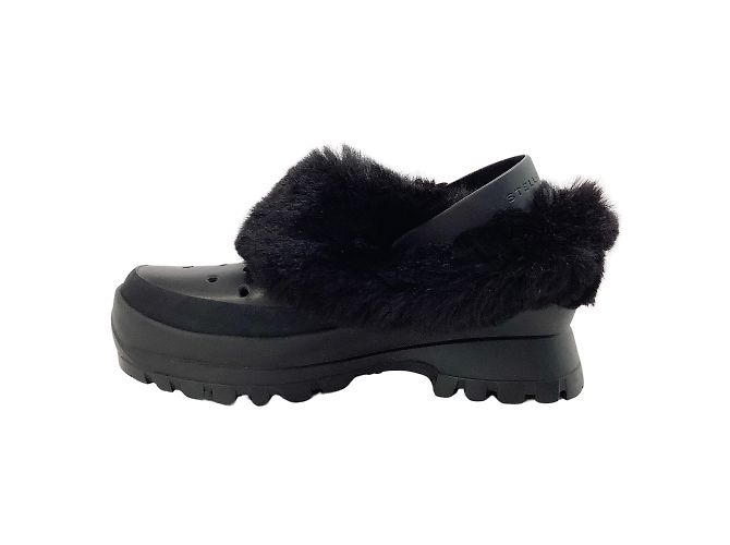 Stella Mc Cartney Schwarze perforierte Trace-Clogs aus Kunstpelz von Stella McCartney - Ansicht 3