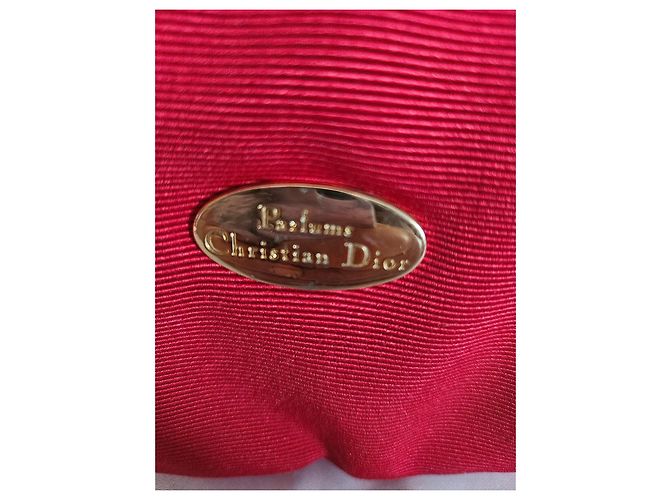 Clutch Christian Dior Rossa in Tessuto Rigato Rosso - vista 6