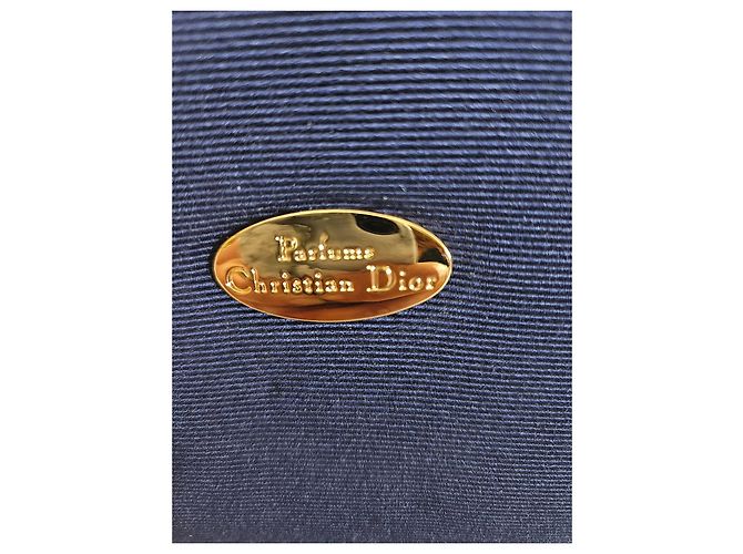 Clutch Christian Dior Blu Navy in Tessuto - vista 5