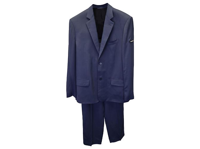 Balenciaga Single-Breasted Blazer Jacket in Navy Blue Viscose - view 4