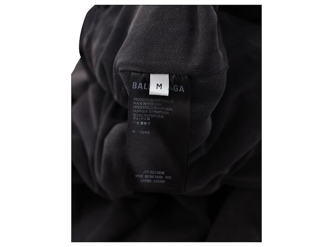 Balenciaga Distressed Blazer Jacket in Black Cotton - view 4