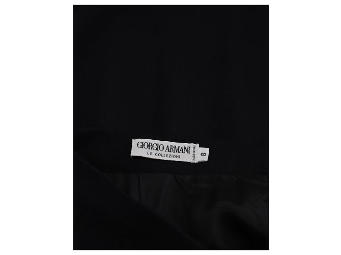 Falda lápiz Giorgio Armani Le Collezioni de lana negra Negro - vista 3