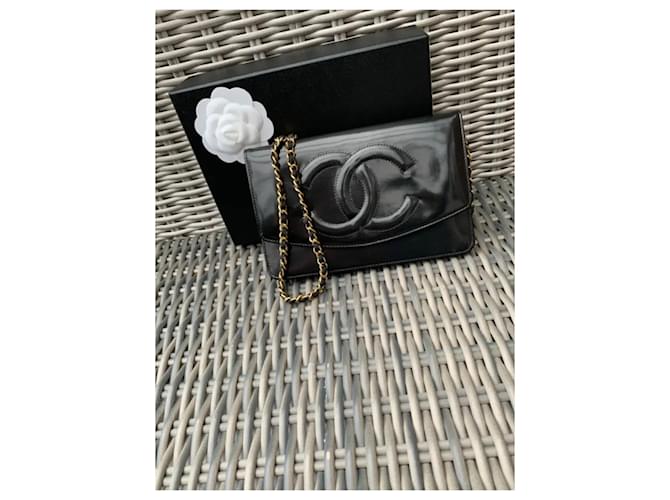 Chanel Portafoglio su catena foderato c Nero - vista 2