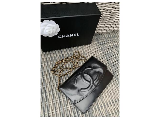 Chanel Portafoglio su catena foderato c Nero - vista 3