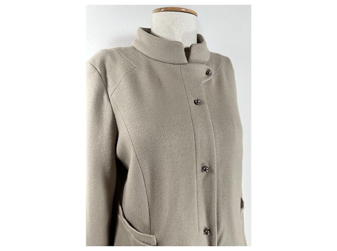 Cappotto corto Marc Cain beige in cashmere e lana - vista 2