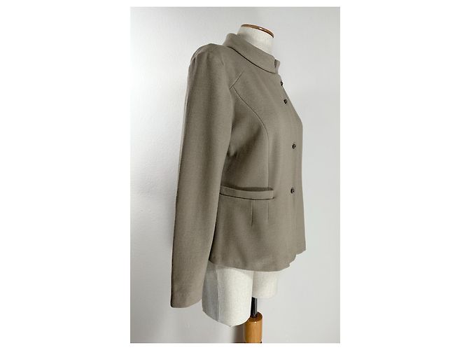 Cappotto corto Marc Cain beige in cashmere e lana - vista 3