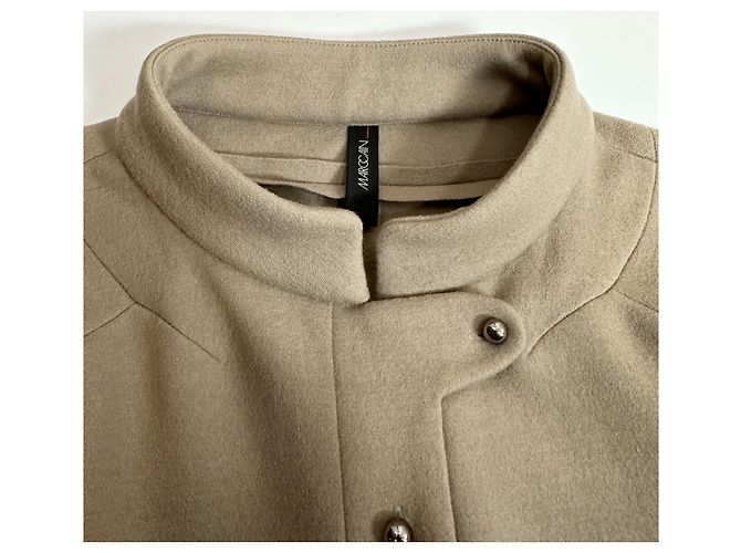 Cappotto corto Marc Cain beige in cashmere e lana - vista 5