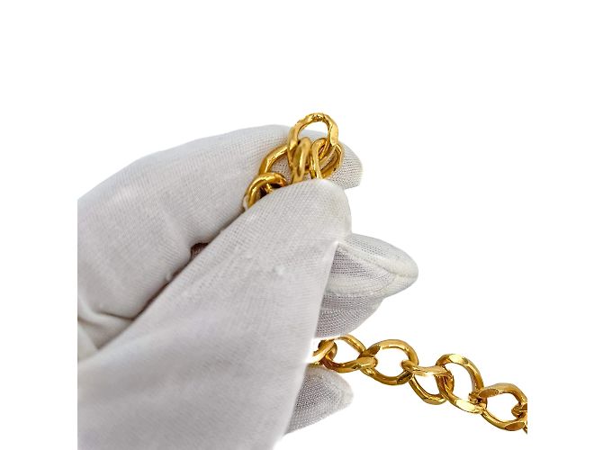 Timeless Chanel Medaillon CC vergoldeter Kettengürtel Vintage 1982 Golden - Ansicht 7