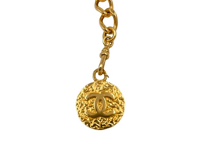 Timeless Chanel Medaillon CC vergoldeter Kettengürtel Vintage 1982 Golden - Ansicht 8