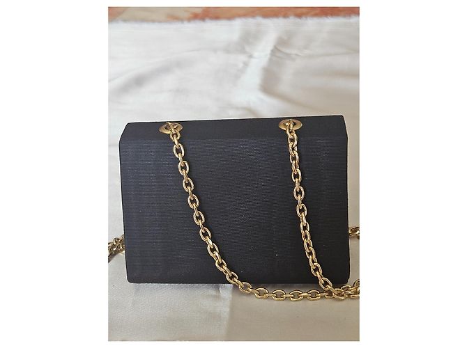 Borsa a tracolla piccola Guy Laroche in tessuto moiré blu navy - vista 2